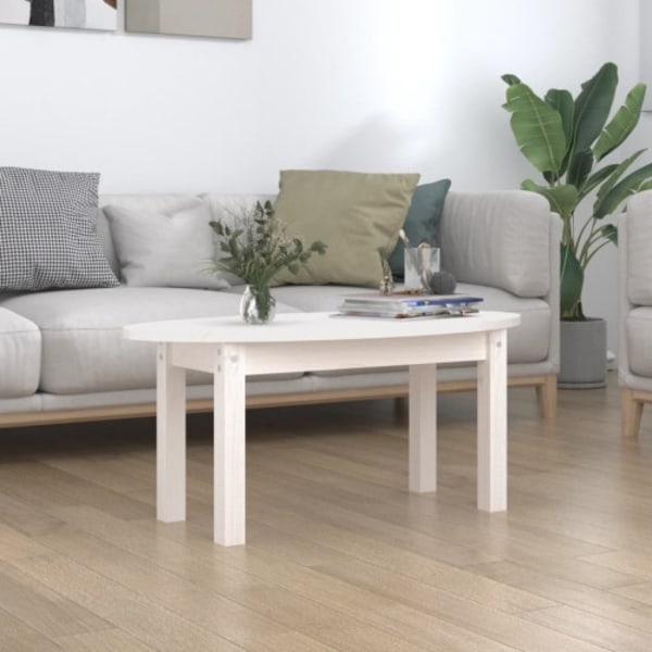 Soffbord vit 80x40x35 cm massiv furu
