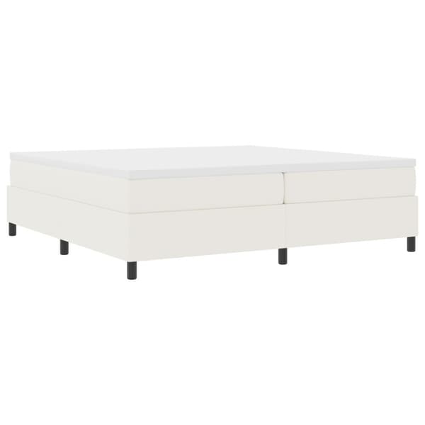 Plattform sängram Kräm 200 x 200 cm Kordread tyg