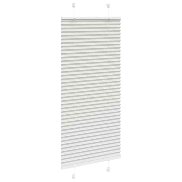 Plisserad persienn ljusgrå 60x150cm tyg bredd 59,4cm polyester