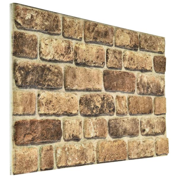 Väggpaneler 10 pcs Mörk Sand 100 x 50 cm EPS Skum