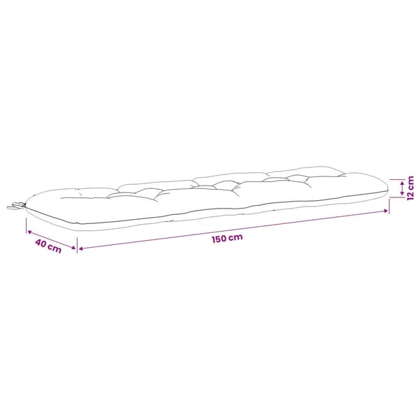 Bänk kudde VIANEN 100% Polyester Sand 150 x 40 x 12 cm