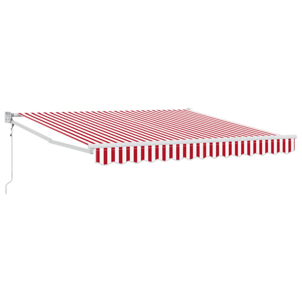 Utdragbar markis Röd 300 x 250 cm Polyester och metall