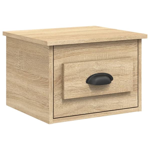 Väggmonterade sängbord 2 st sonoma-ek 41,5x36x28 cm