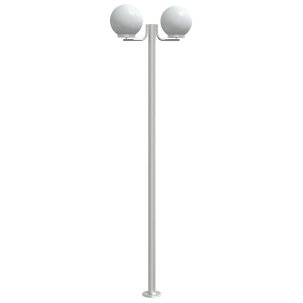 Utomhusgolvlampor 3 st silver 215 cm rostfritt stål