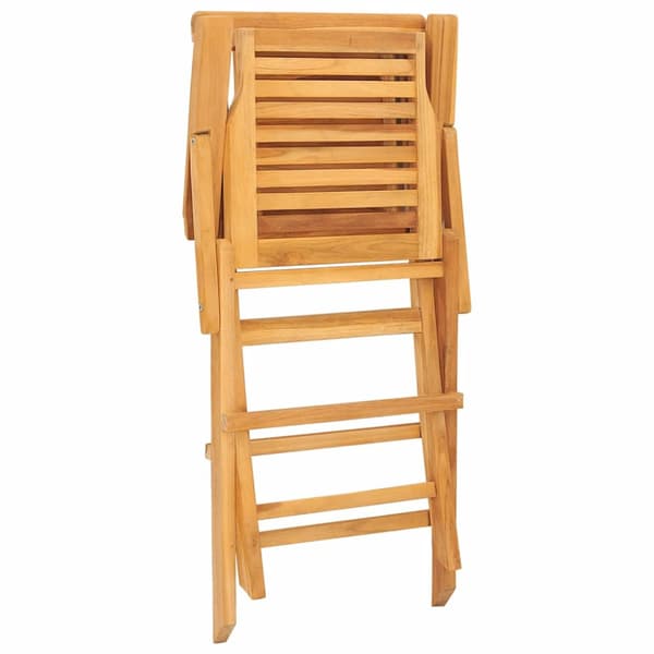 Hopfällbara trädgårdsstolar 4 st 56x63x90 cm massiv teak