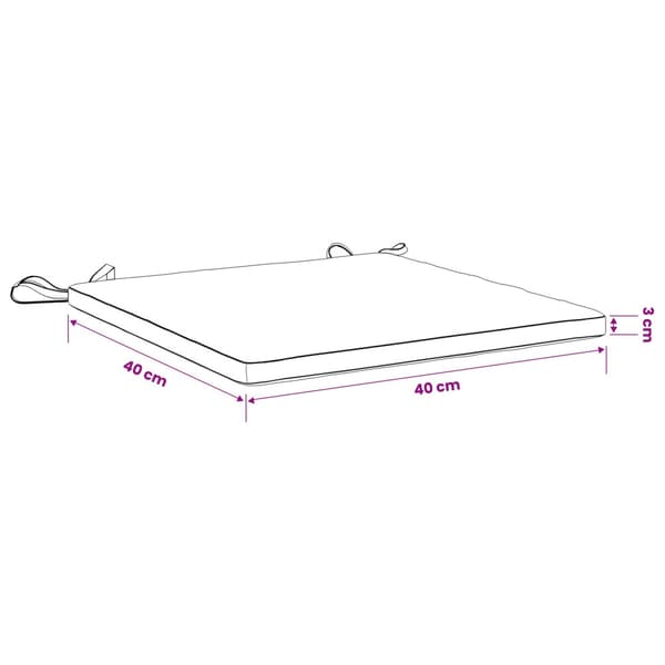 4-delade Sittdynor SOEST 4 st 100% Polyester Grå 40 x 40 x 3 cm