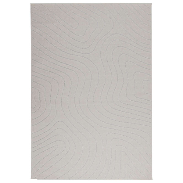 Områdesmattor Rektangulär PALMERAS Kräm 170 x 120 cm Polyester
