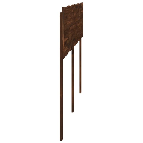 Sänggavel med levande kant ROSTOCK Mörkbrun 160 cm
