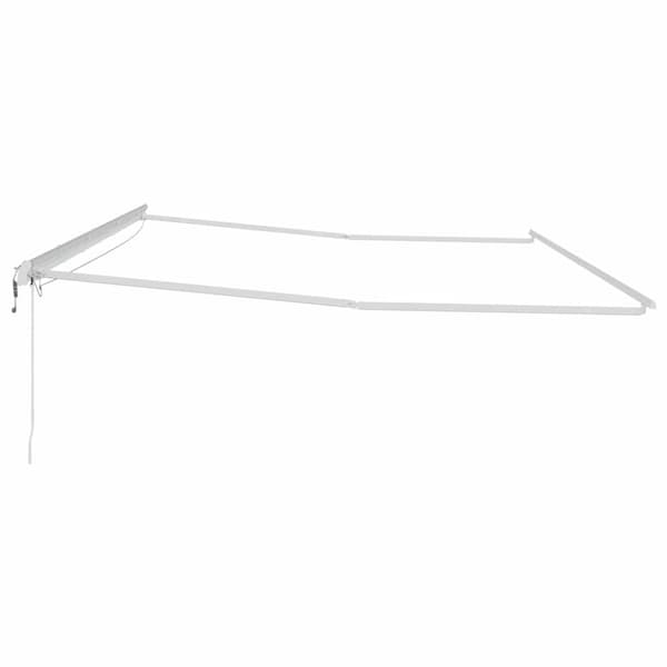 Markisram med LED -remsljus Vit 600 × 300 cm Aluminium