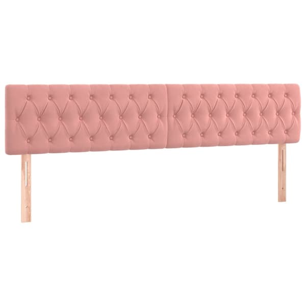 Ramsäng med madrass rosa 180x200 cm sammet