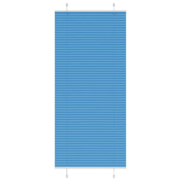Plisserad persienn blå 85x200 cm tyg bredd 84,4 cm polyester