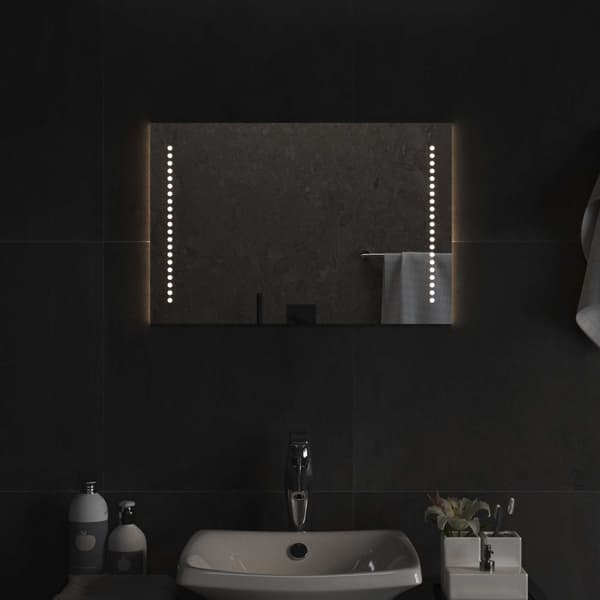 LED Badrumsspegel Transparent 60 x 40 cm härdat glas