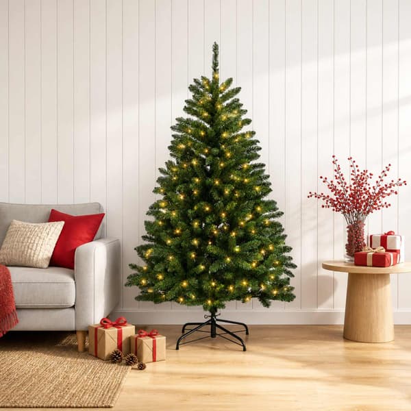 Plast Hingad Julgran 120 cm 150 LED-lampor Varmvit