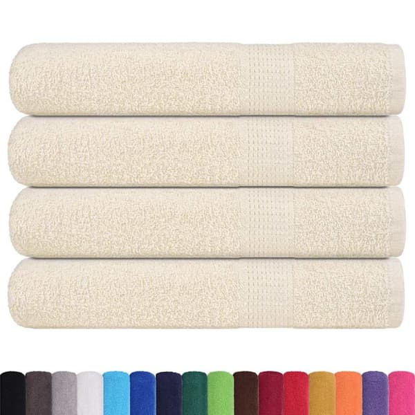 Bastuhanddukar FROGN 4 st gräddvit 80x200 cm 360 gsm