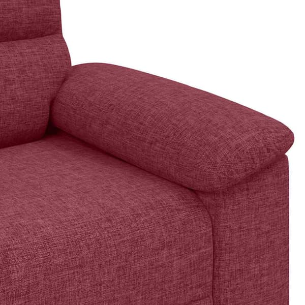 2-sitssoffa vinröd 180x81x84 cm tyg