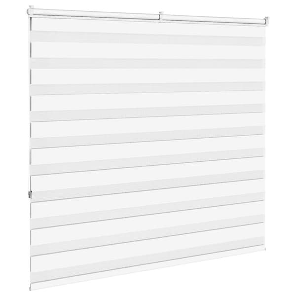 Rullgardin zebra vit 165x150 cm tyg bredd 160,9 cm polyester