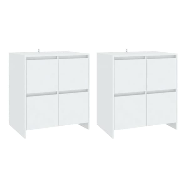 Skänkar 2 st vit 70x41x75 cm konstruerat trä