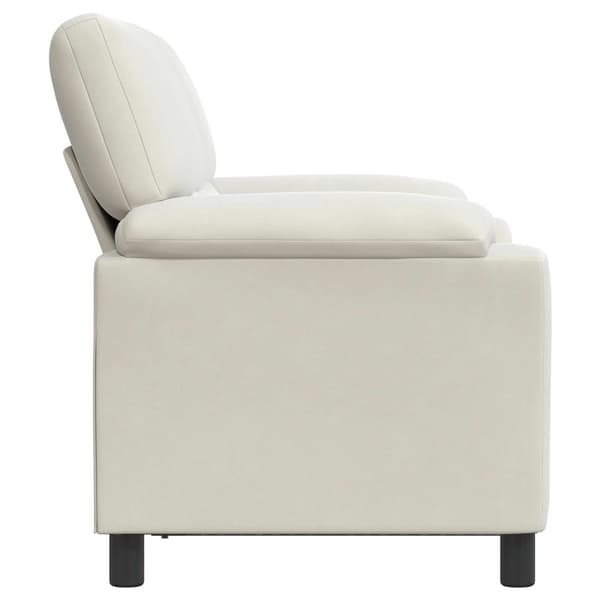 Soffa Gräddvit 154 x 85 x 93 cm Sammet
