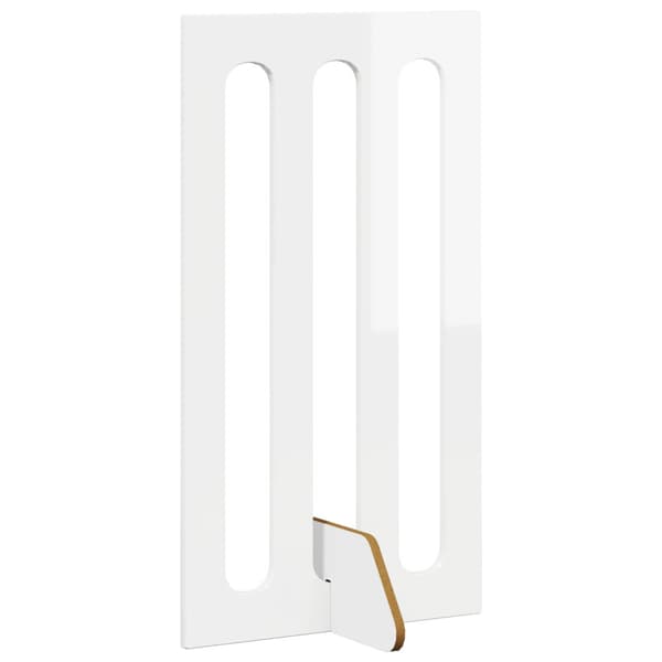 Fällbar husdjursgrind 4 pcs Högblank Vit 201 x 38 x 90 cm