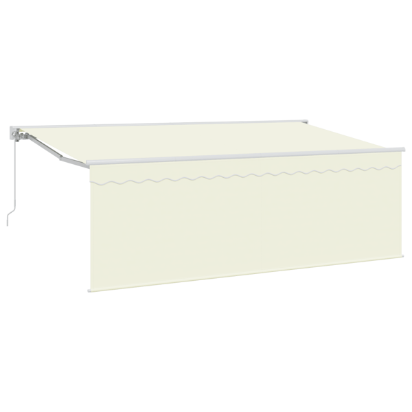 Utfällbar markis Kräm 350 x 200 cm Polyester och aluminium