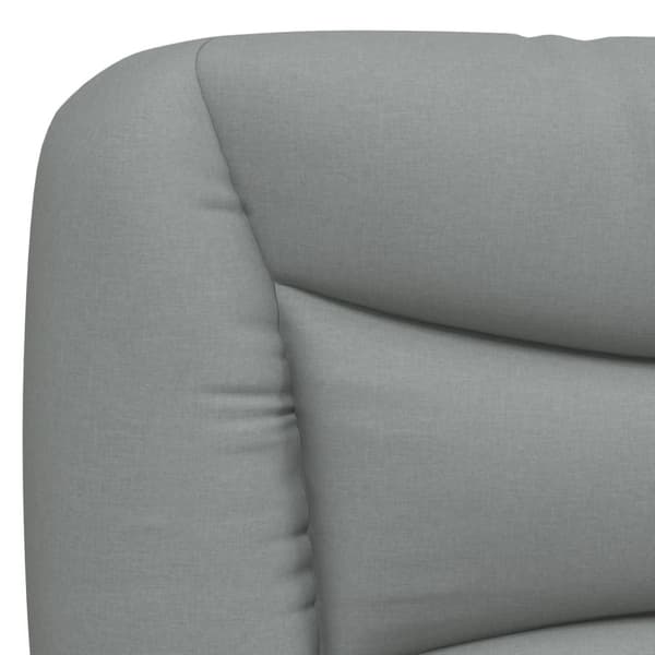 Headboard Cushion "Hvar" Light Grey 193 cm Fabric
