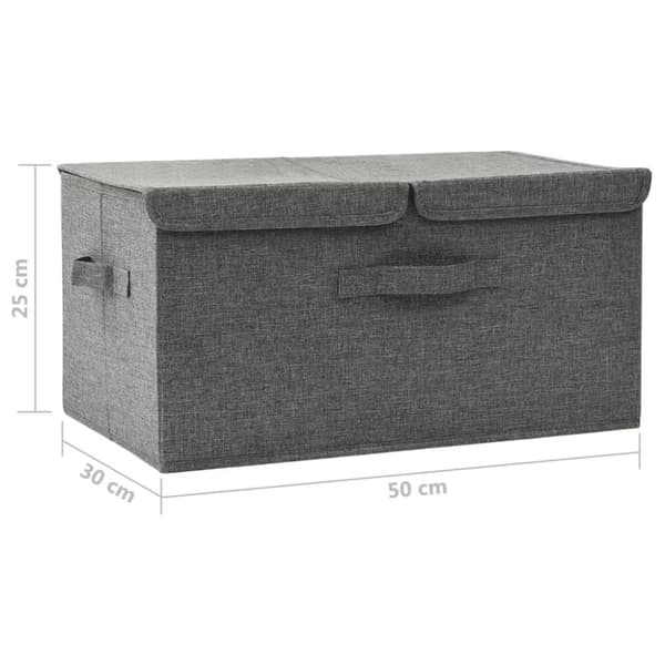 Förvaringslåda tyg 50x30x25 cm antracit