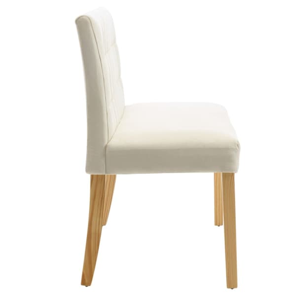 Bänk 140 cm gräddvit sammet
