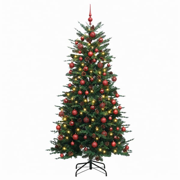 Plast Hingad Julgran 180 cm 300 LED-lampor Varmvit PE & PVC