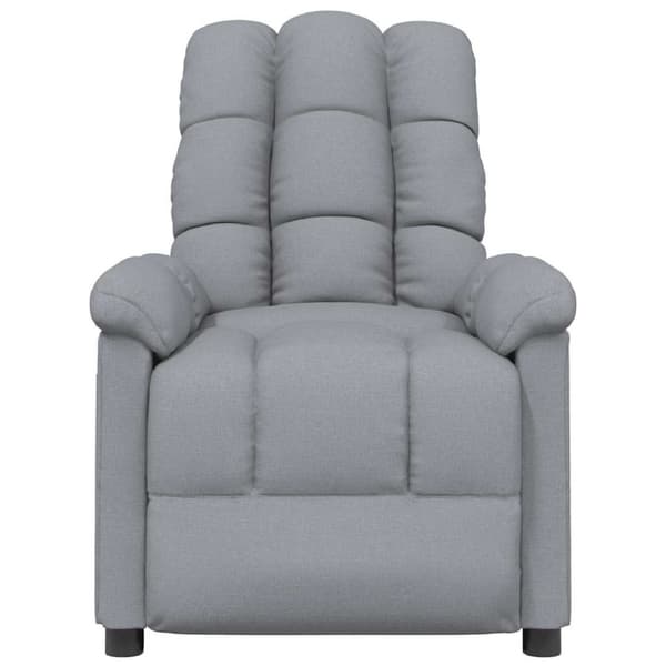 Massagefåtölj ljusgrå tyg