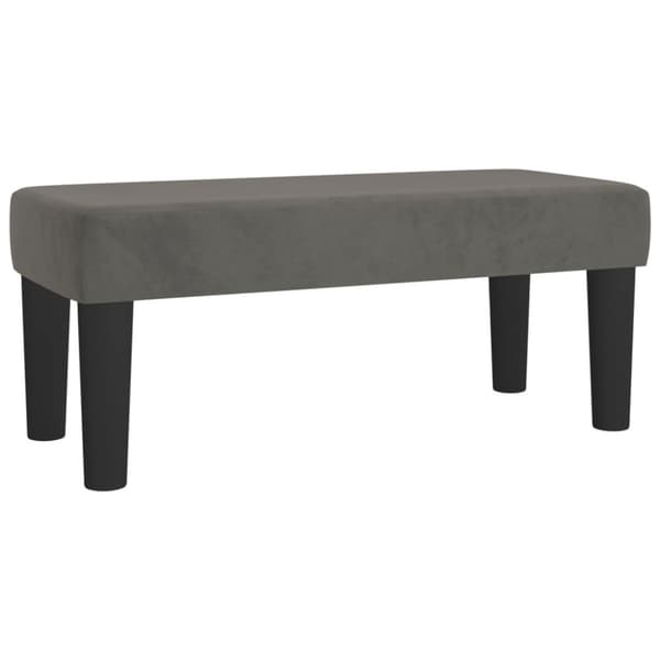 Ramsäng med madrass mörkgrå 120x200 cm sammet