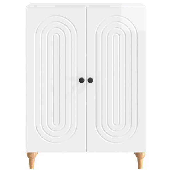 Sideboard Vit högglans 66 x 34,5 x 90 cm Konstruerat trä