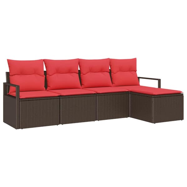 Soffset med kudde 5 pcs Brun konstrotting