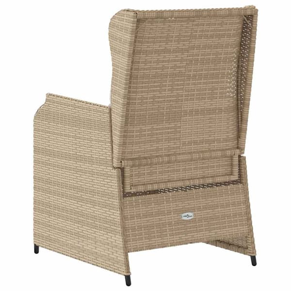 Trädgårdsbänk 2 pcs Beige konstrotting