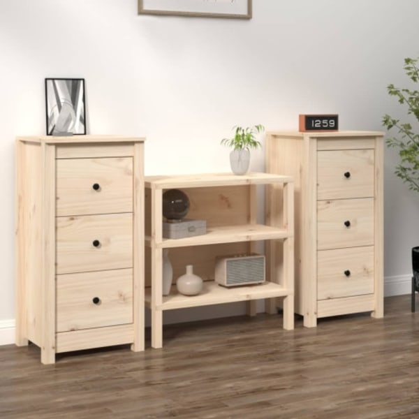 Skänkar 2 st 40x35x80 cm massiv furu