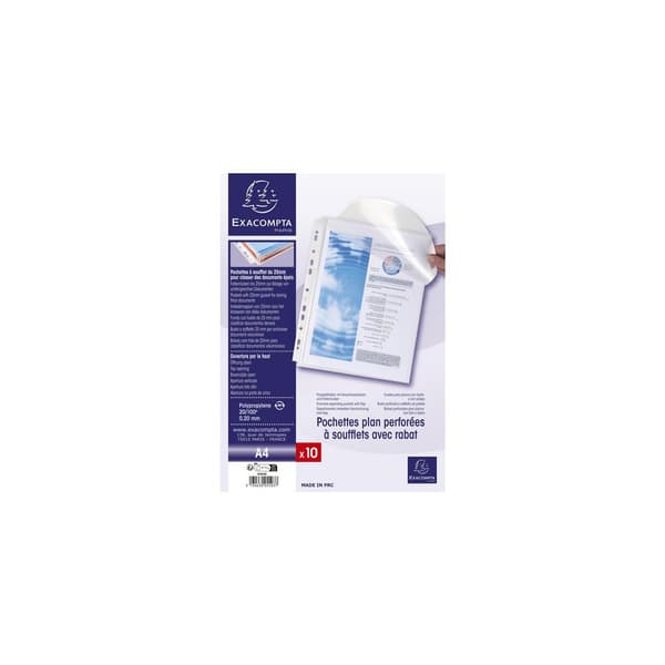 Plastficka EXACOMPTA exp.flik A4 10/fp