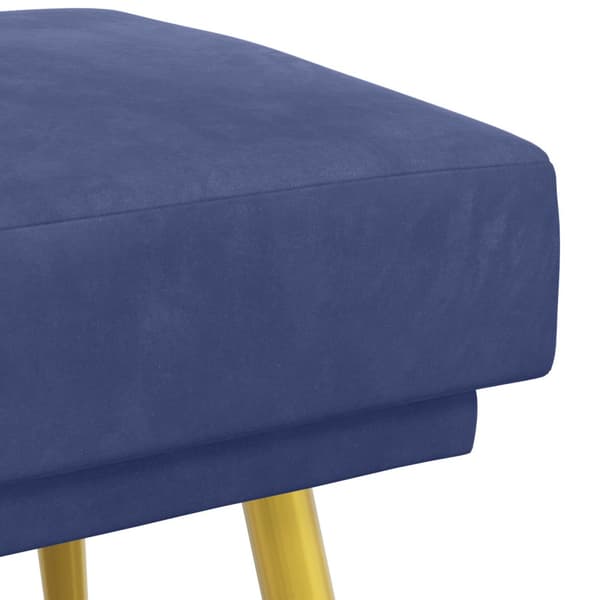 Dubbel-lager bänk Polisblå 120 x 45 x 46 cm Sammet