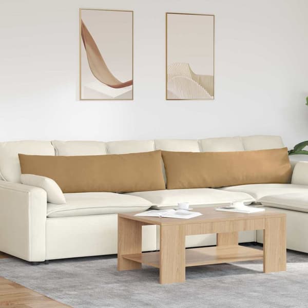 Sofakuddar 2 pcs Brun 145 x 40 cm Kordread tyg