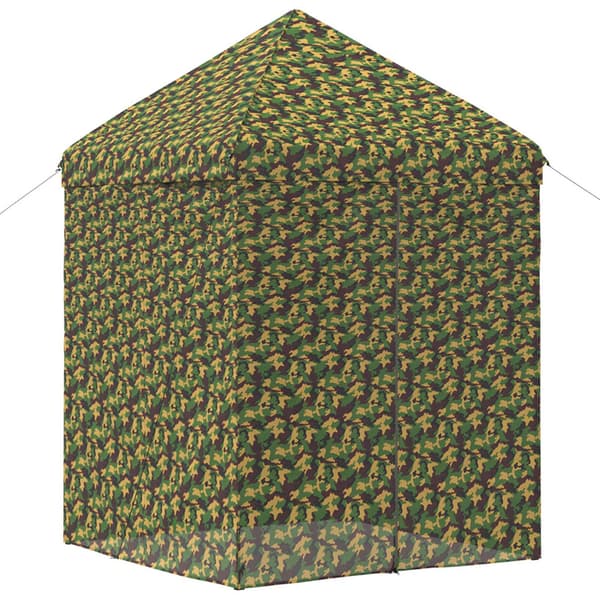 Tält med 4 sidoväggar 2 x 2 m Armémönster
