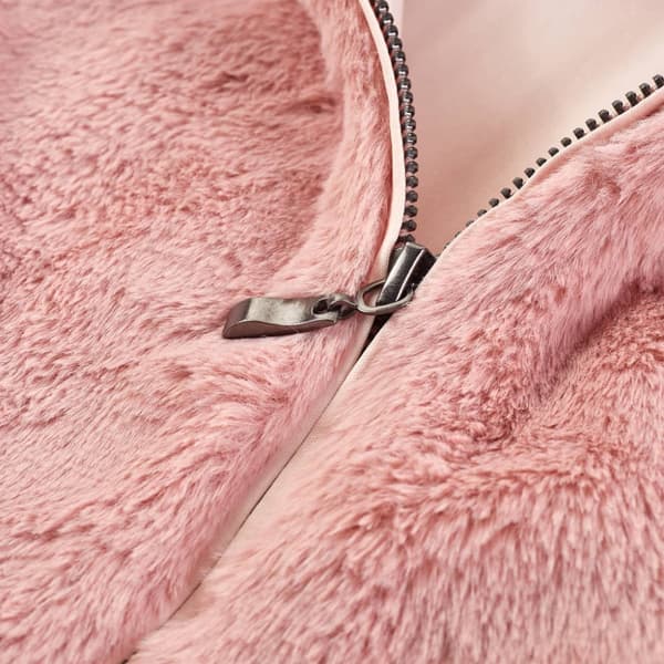 Kappa för barn konstpäls rosa 104