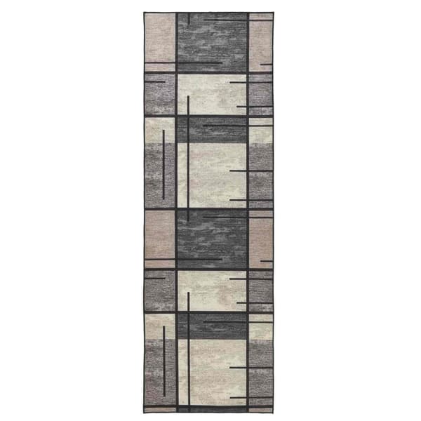 Mattlöpare LESAKA Brun 80 x 400 cm Diamantvelour