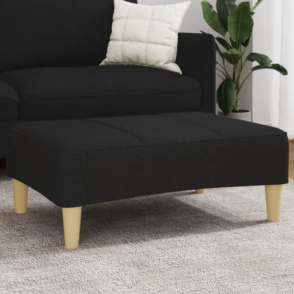 Fotpall svart 77x55x31 cm tyg