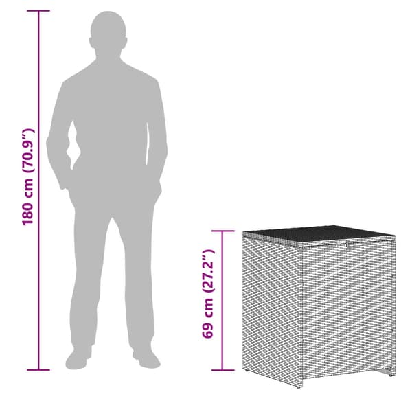 Kuddbox 55 x 55 x 69 cm stål