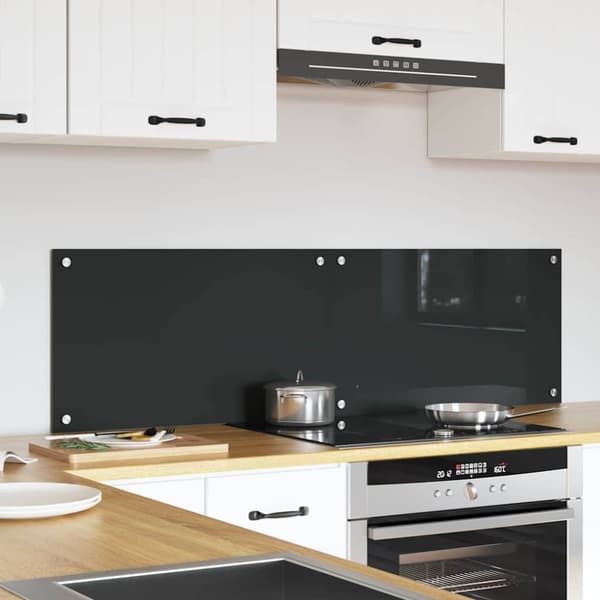 Köksskydd 2 pcs Mörkgrå 70 x 40 cm härdat glas