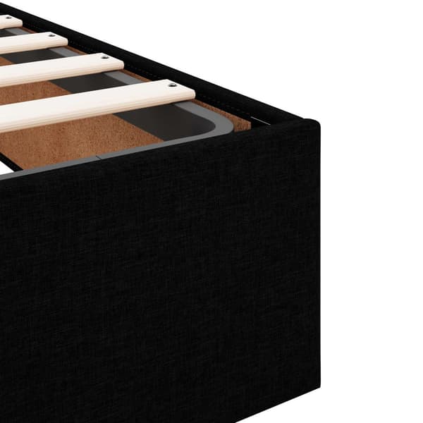Förvaringssäng med madrass Svart 100 x 200 cm Sammet