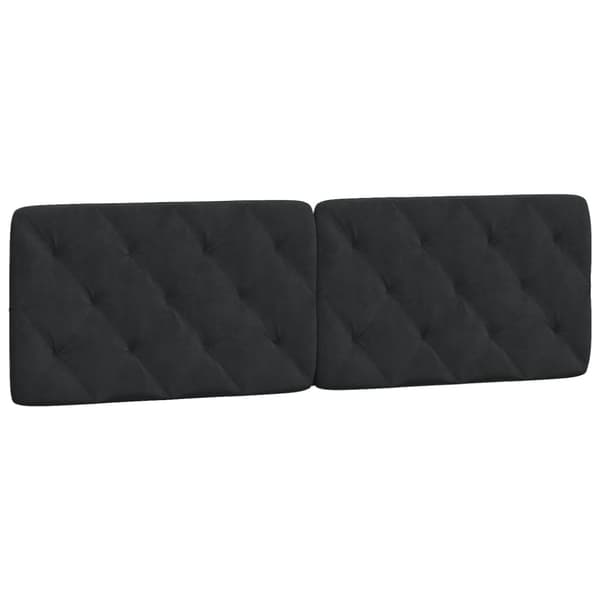 Headboard Cushion Black 160 cm Velvet