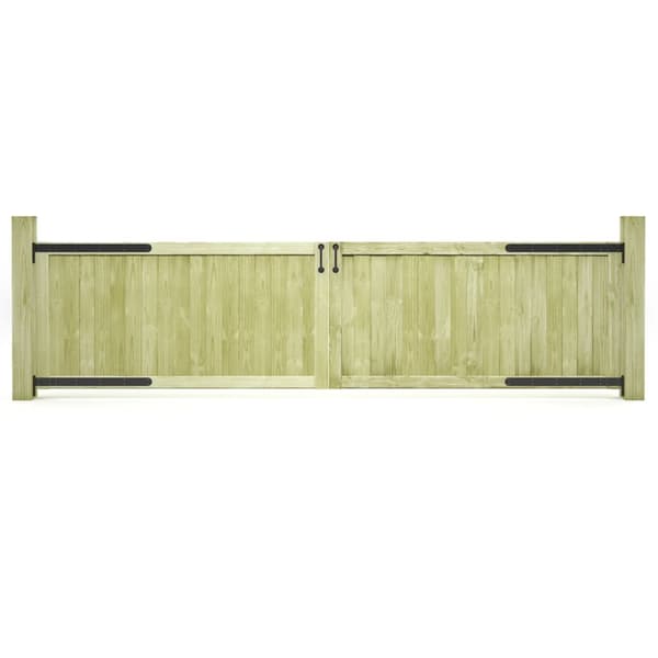 Trädgårdsgrindar 2 st impregnerad furu 300x75 cm