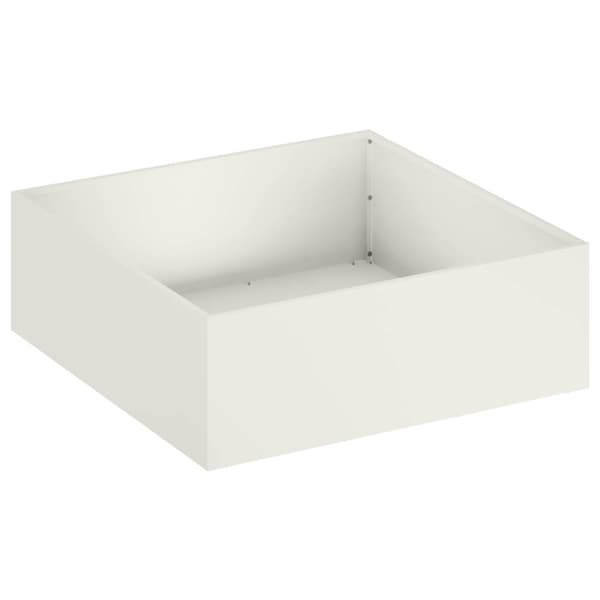 Trädgårdsplanterare Vit 40 x 40 x 20 cm Kallvalsat stål