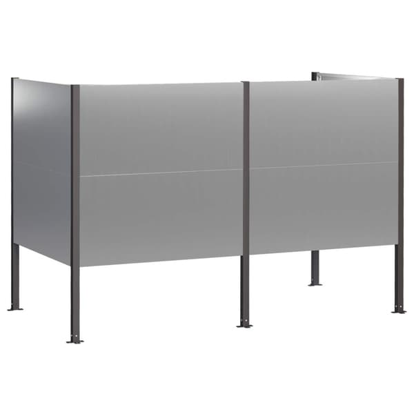 Soptunneskärm 167 x 85 x 113 cm Galvaniserat stål Silver