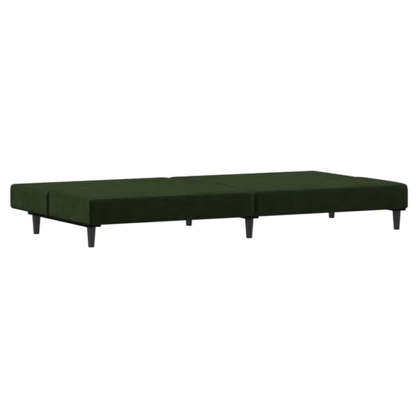 Bäddsoffa 2-sits mörkgrön sammet