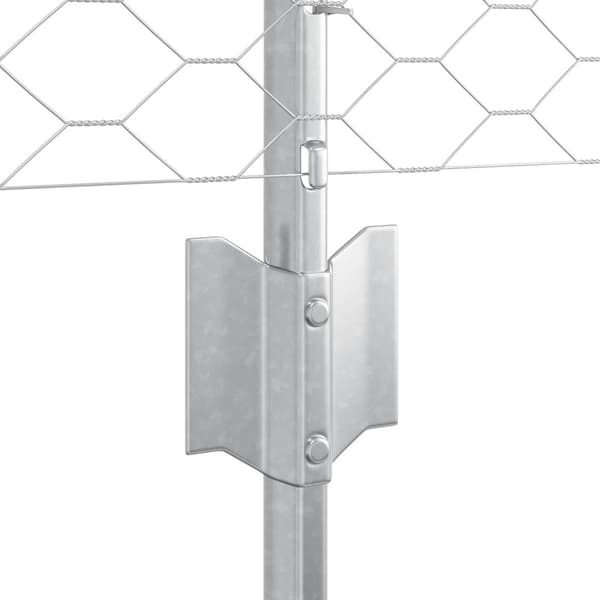 Stängsel med stolpe Silver 0,6 x 10 m Stål